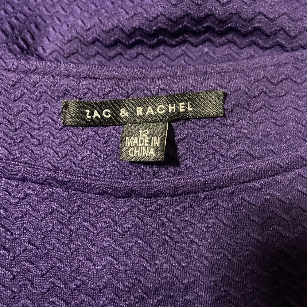 Zac & Rachel Woman’s Dress Color Purple Size 12 - Picture 5 of 8